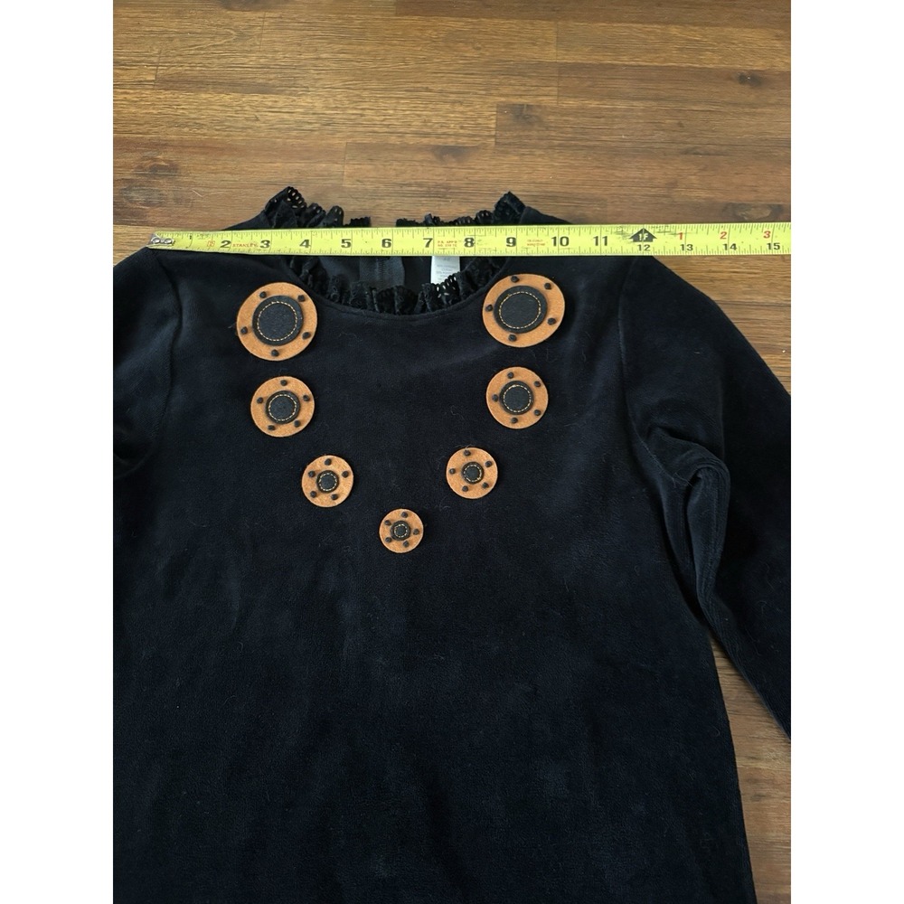 POTTERY BARN Kids Butterfly Dress Size 4-6 Black Orange Velvet Costume Only READ - Picture 4 of 16